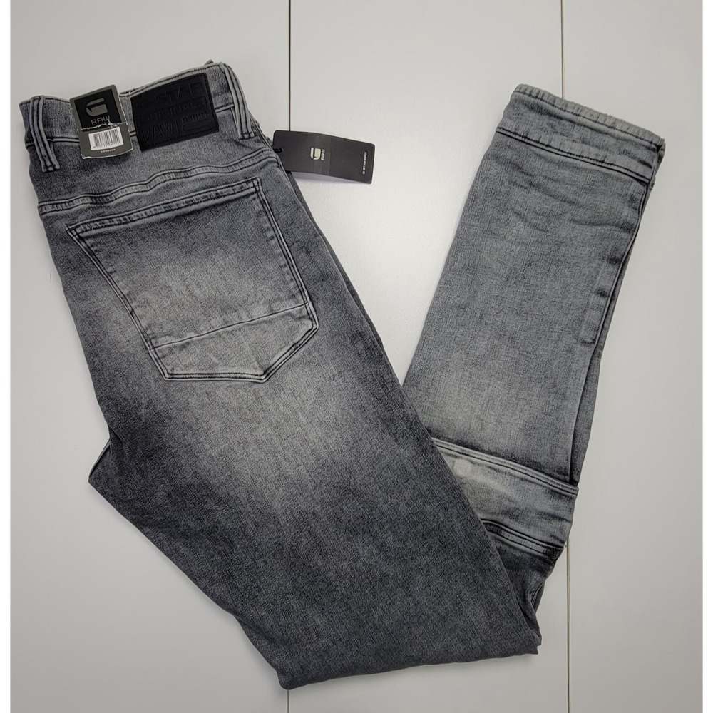 G-Star Raw Mens Sz 34/36 Airblaze Skinny Jeans Antic Faded Radium Gray $260 New